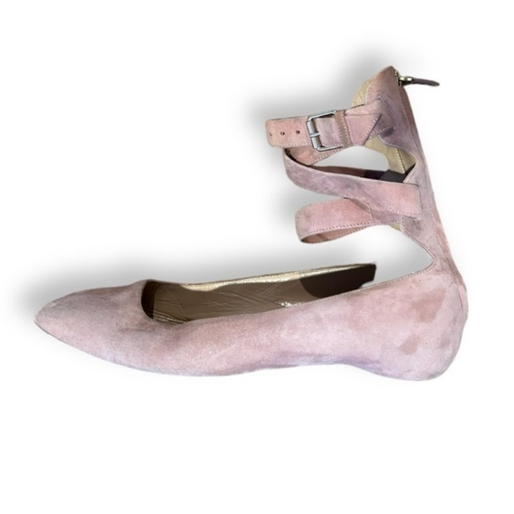 VALENTINO Suede Ballet Flats in Pink Gladiator